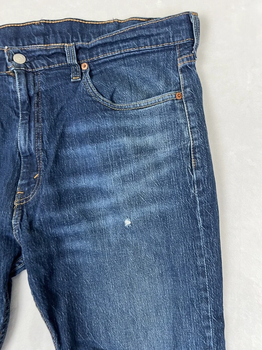 Vintage Leviâs 505 Blue Denim Jeans Size 38x30 Made in Mexico Medium Dark Wash